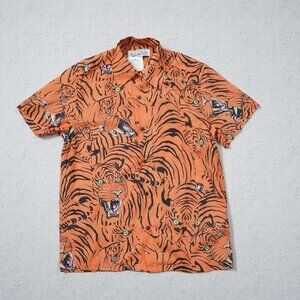 Wacko Maria Guilty Parties Orange Tiger Print Short Sleeve Shirt